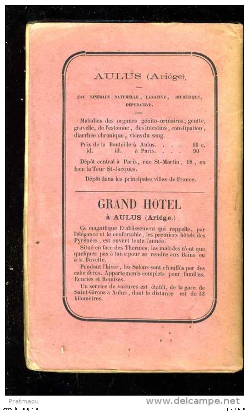 Pyrénées Ariège.Rare (RR Dentaletche). Aulus Les Bains Et Ses Environs Par Adolphe D´ASSIER. Deuxième édition 1873. - Midi-Pyrénées