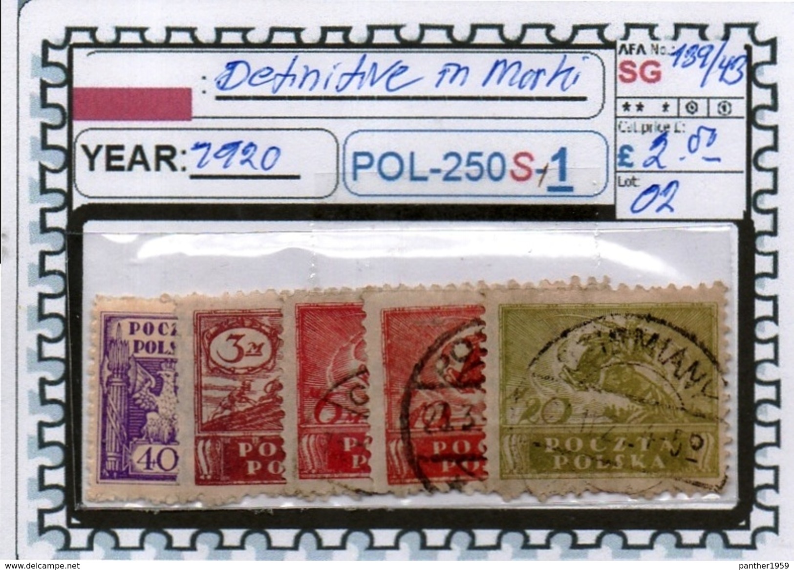 POLAND: CLASSIC SERIE(S) (POL-250S-1 (02) - Used Stamps