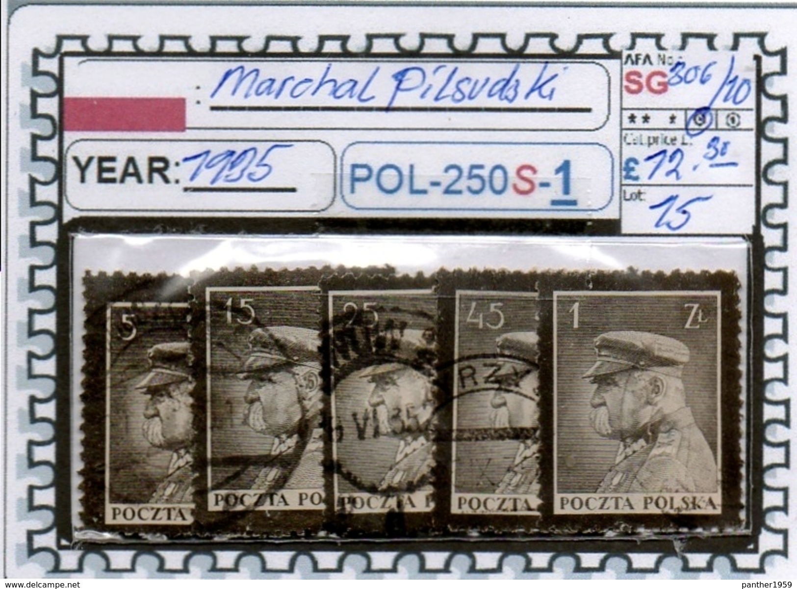 POLAND: CLASSIC SERIE(S) (POL-250S-1 (15) - Used Stamps