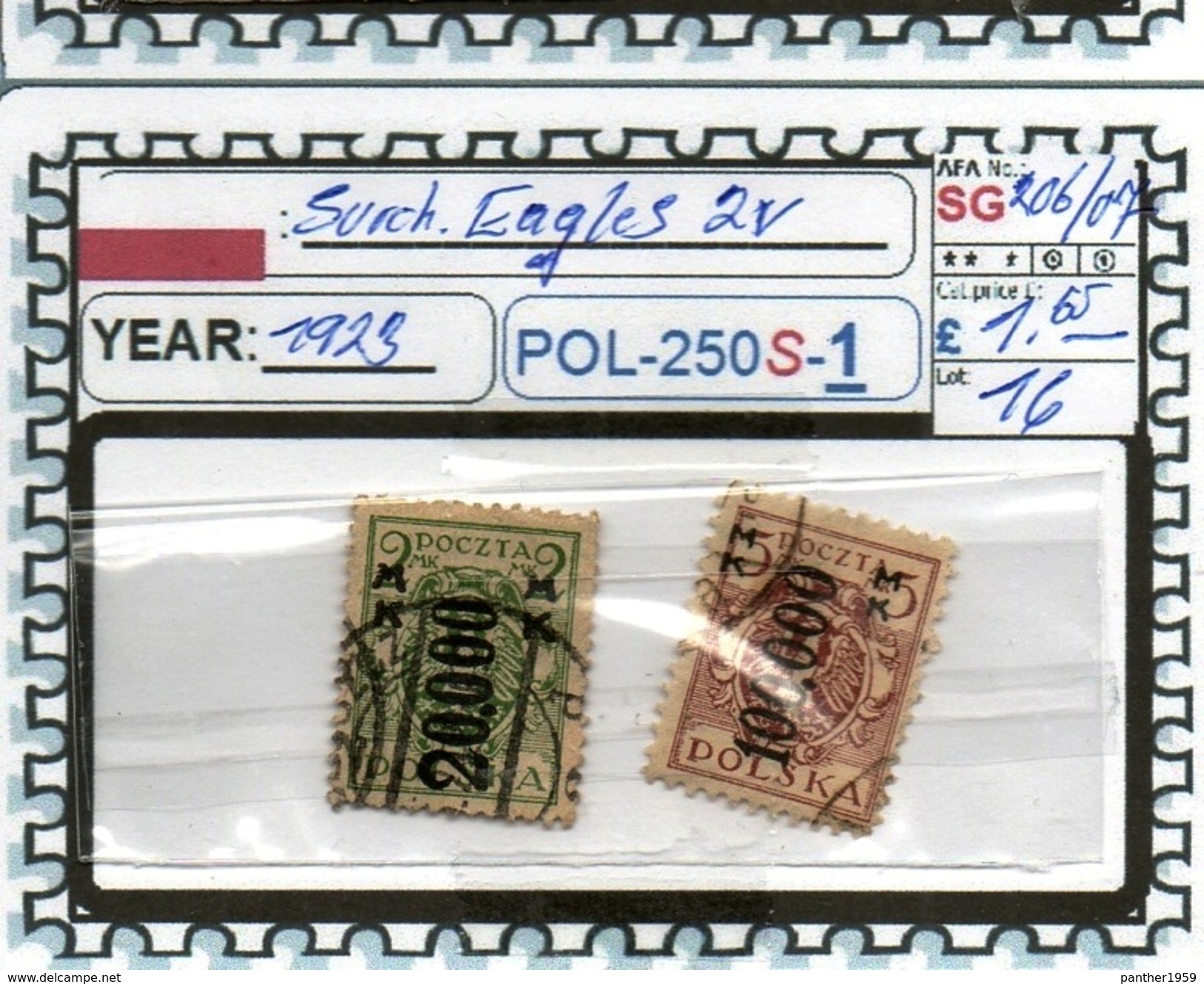 POLAND: CLASSIC SERIE(S) (POL-250S-1 (16) - Used Stamps