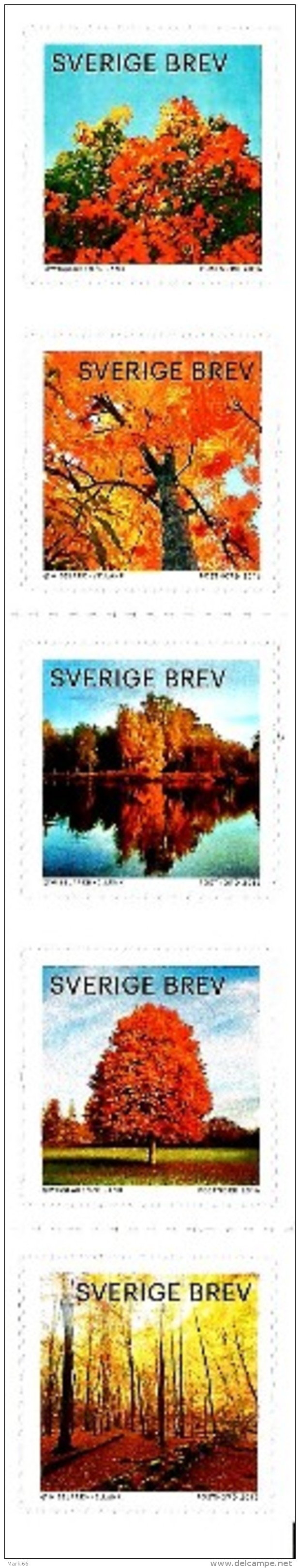 Sweden - 2016 - Autumn Glow - Mint Self-adhesive Booklet Stamp Set - Neufs