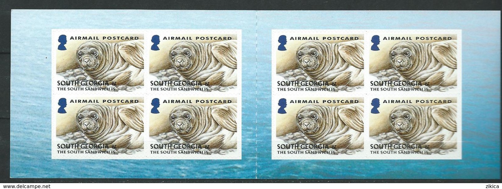 South Georgia & South Sandwich Islands 2004 Young Mammals.booklet.Marine Life.Seals.Southern Elephant Seal.MNH - Georgia Del Sud