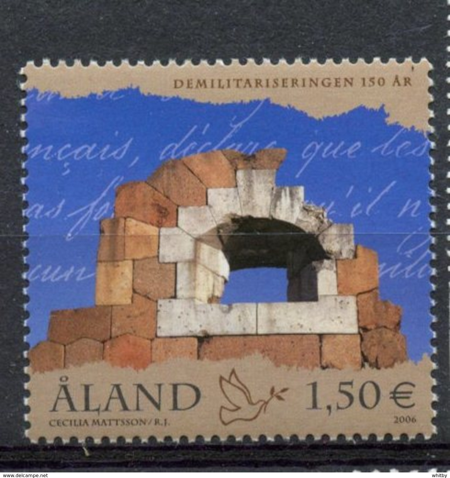 Alan Islands 2006 1.50 Euro Demilitarization Ol Aland.issue #246 MNH - Ålandinseln