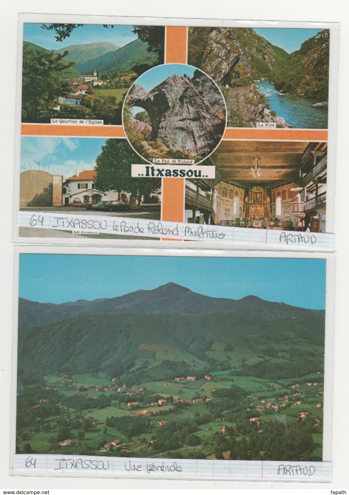 64-ITXASSOU-Multivues,vue Générale-lot De 2 Cartes Postales-non écrites-2 Scans- 10.5 X 15- ARTAUD - Itxassou