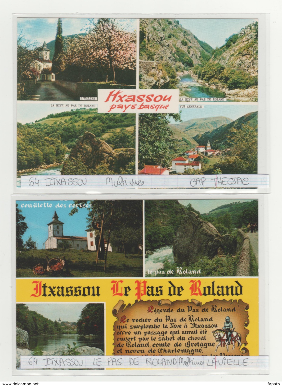 64-ITXASSOU-Multivues-lot De 2 Cartes Postales-non écrites-2 Scans- 10.5 X 15- CAP THEOJAC ET LAVIELLE - Itxassou