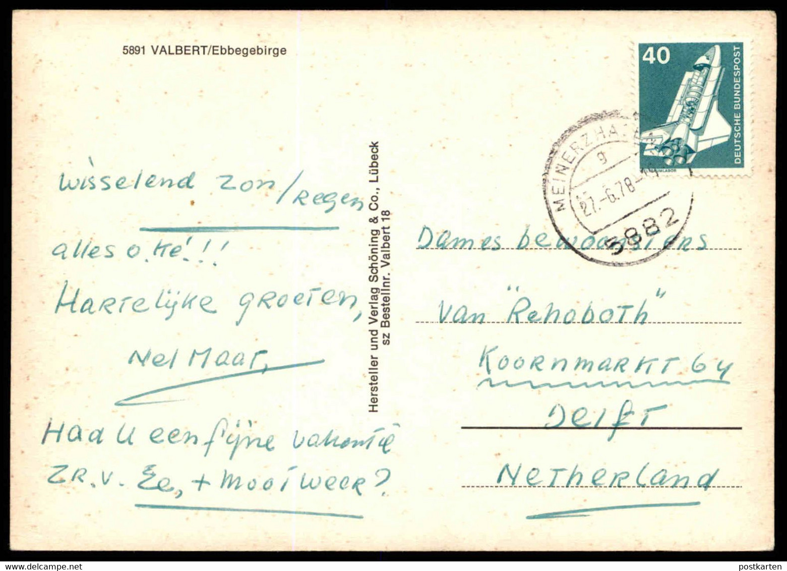 ÄLTERE POSTKARTE VALBERT EBBEGEBIRGE Meinerzhagen Ansichtskarte Cpa AK Postcard - Meinerzhagen