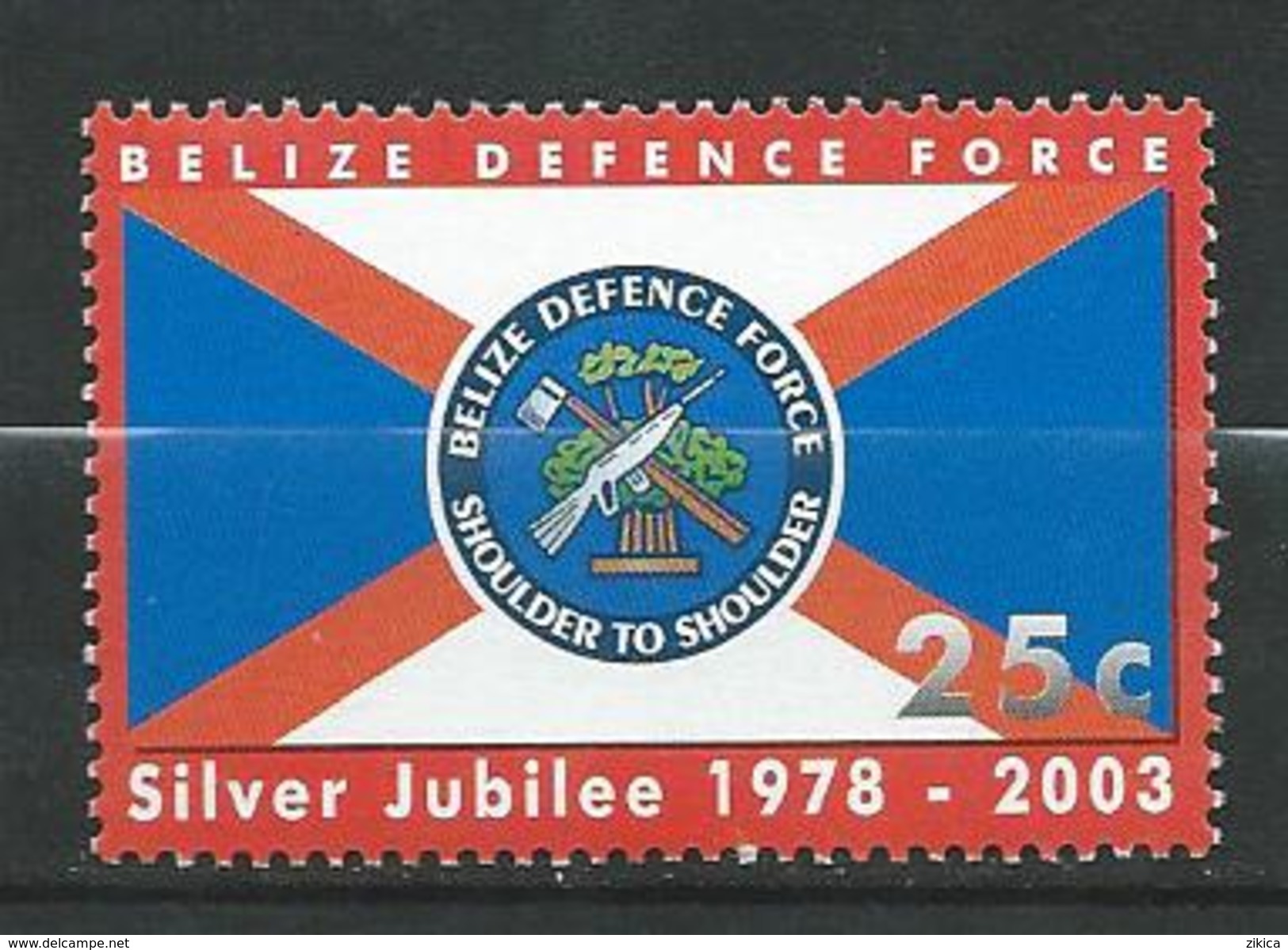 Belize 2003 The 25th Anniversary Of Belize Defence Force.Military/Army.Coat Of Arms.flag.MNH - Belize (1973-...)