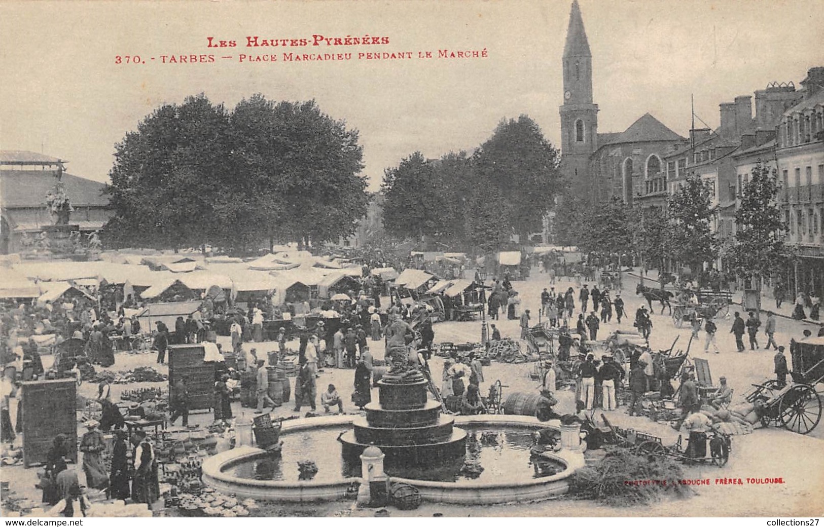 65-TARBES- PLACE MARCADIEU PENDANT LE MARCHE - Tarbes