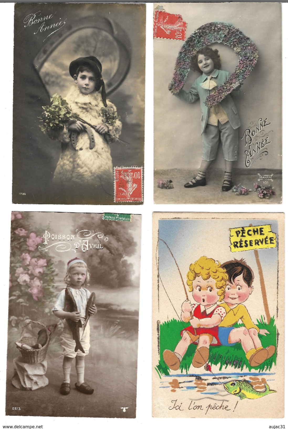 Fantaisies Divers - Lot De 100 Cartes - 1er Avril - Noël - Enfants - Femmes - Fleurs - Couples - Pâques - 1 Série - Etc - 100 - 499 Cartes