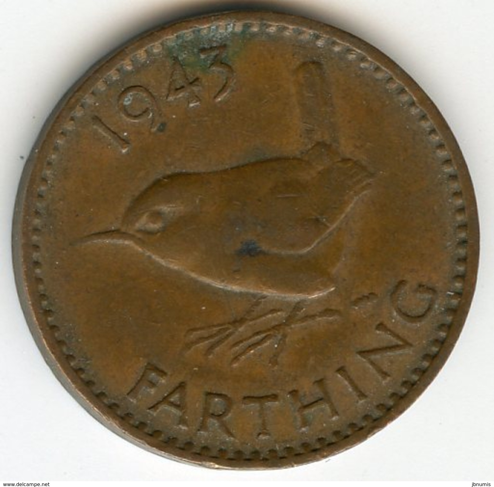 Grande-Bretagne Great Britain 1 Farthing 1947 KM 843 - B. 1 Farthing