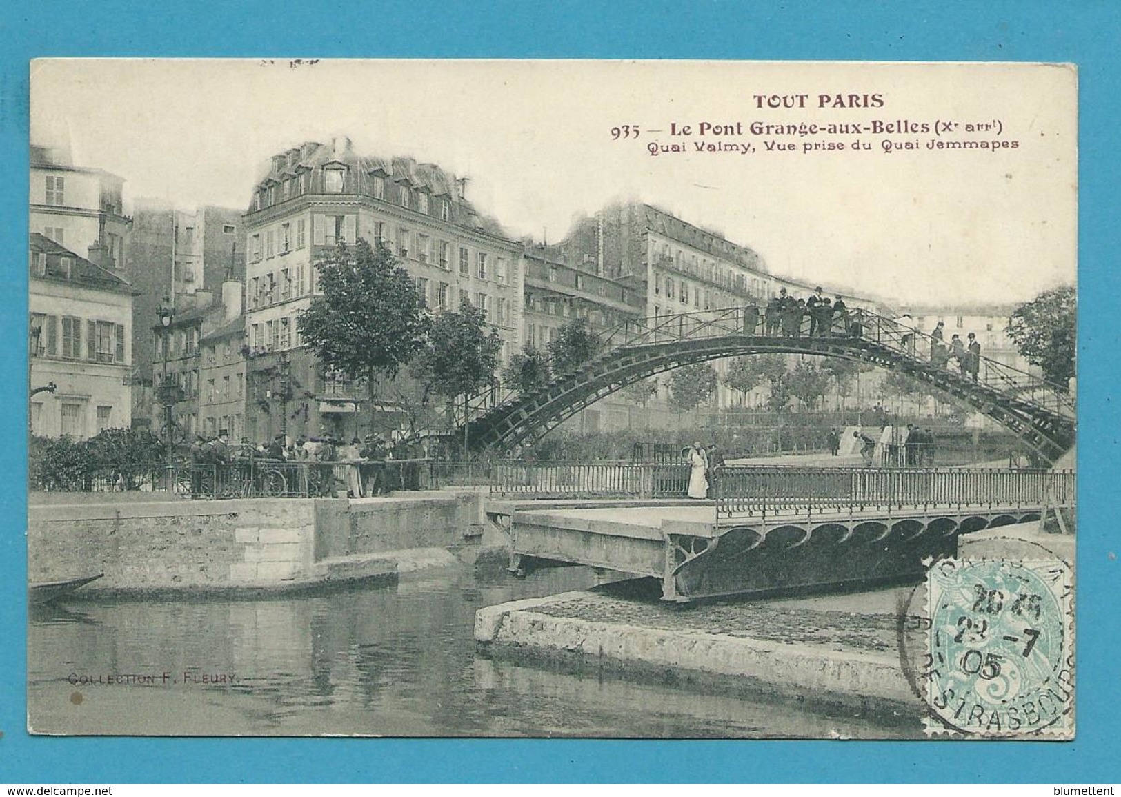 CPA TOUT PARIS 935 - Le Pont Grange-aux-Belles Quai Valmy  (Xème Arrt.) Edition FLEURY - Paris (10)