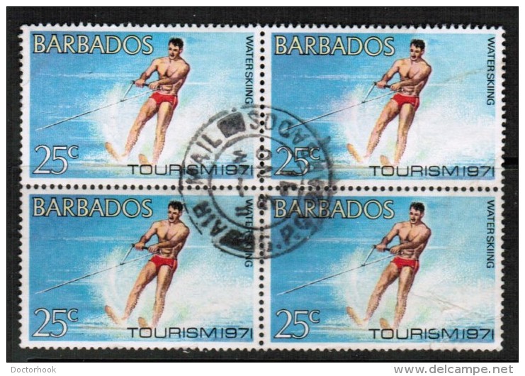 BARBADOS  Scott # 360 VF USED Block Of 4 - Barbados (1966-...)