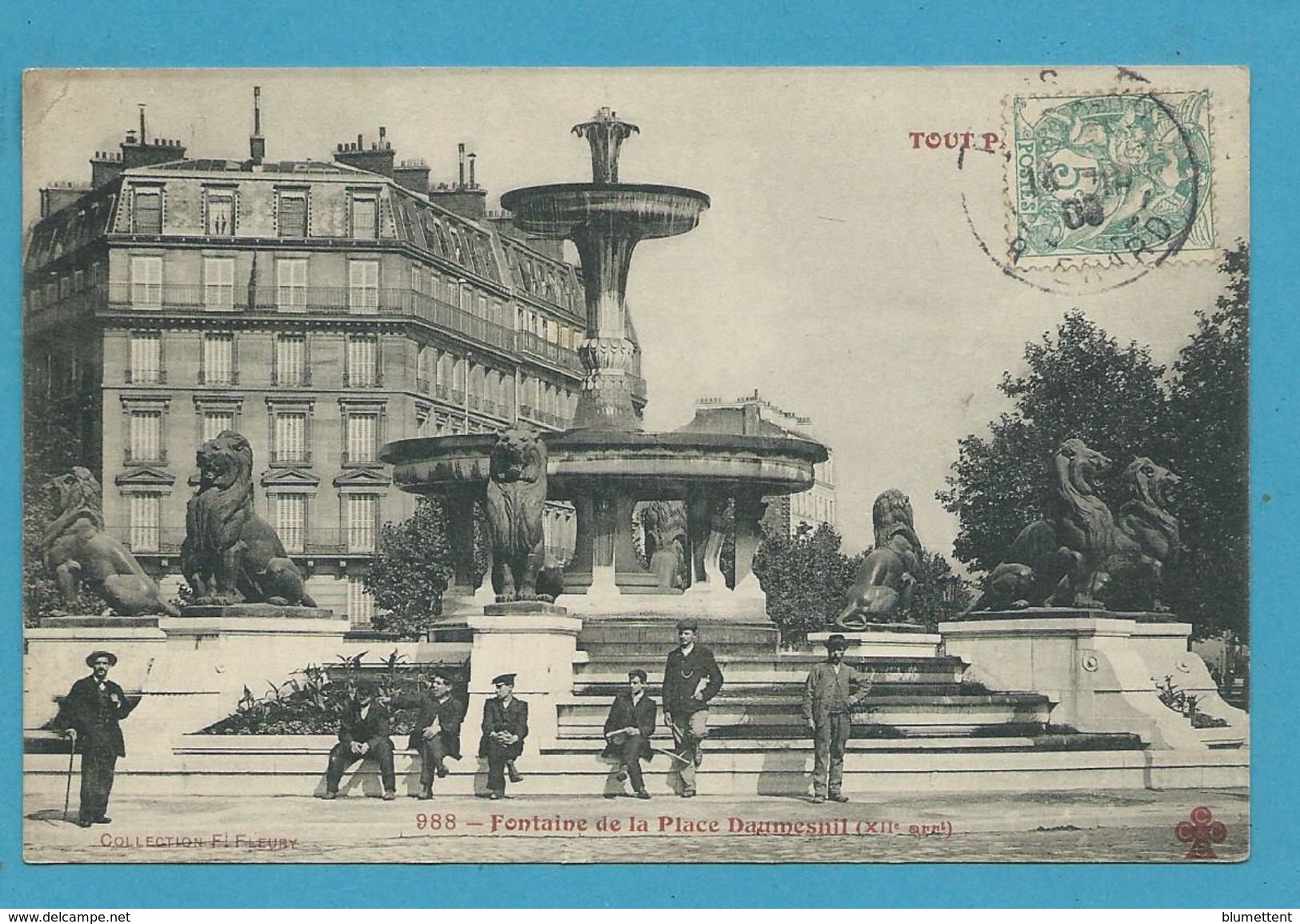 CPA TOUT PARIS 988 - Fontaine De La Place Daumesnil (XIIème Arrt.) Edition FLEURY - Distrito: 12