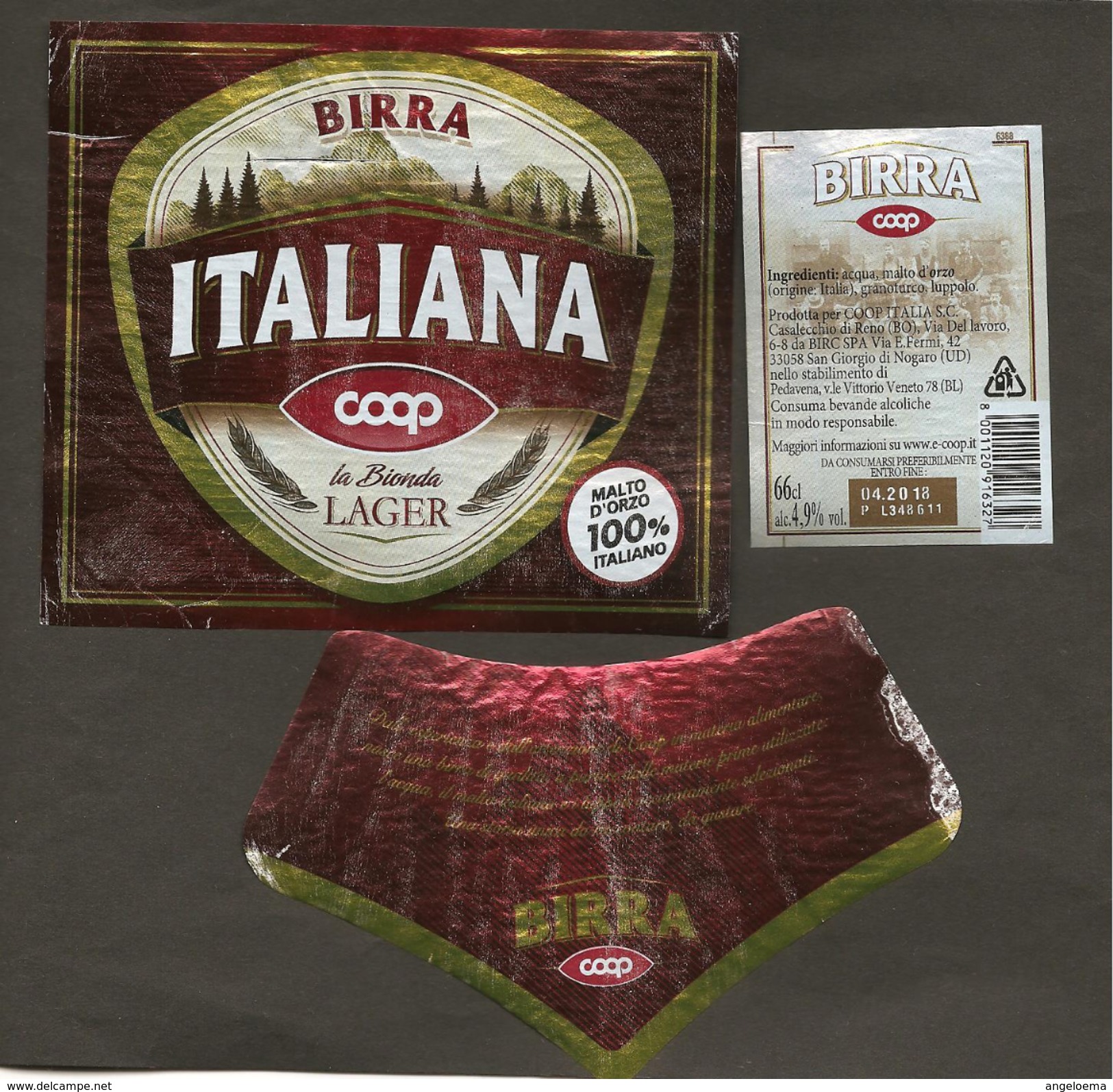 ITALIA - Etichetta Birra Bière Beer ITALIANA COOP - Bière