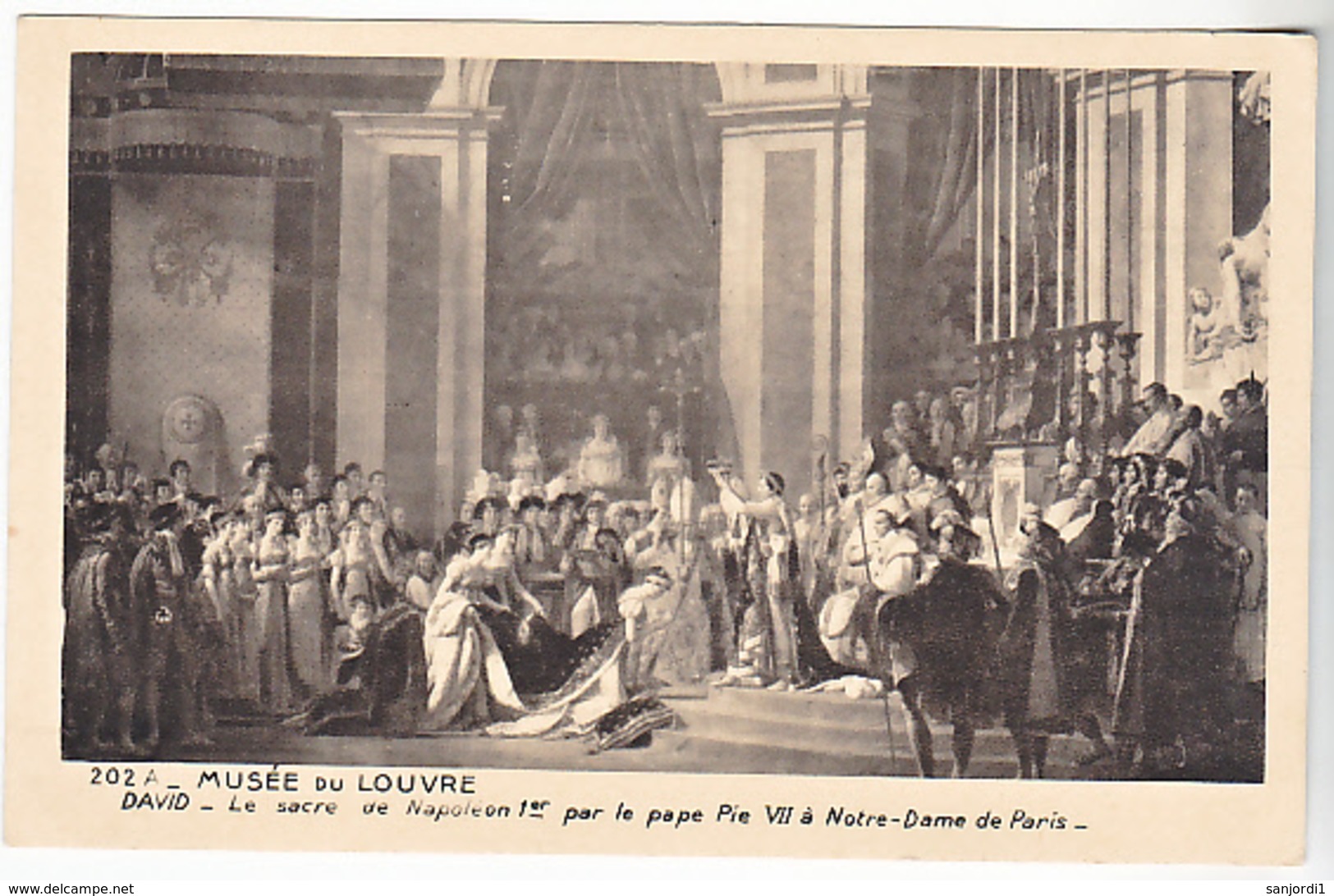 France 355 Samothrace Sur Carte Du Louvre  Sacre De Napoleon Oblitéré Used - Briefe U. Dokumente