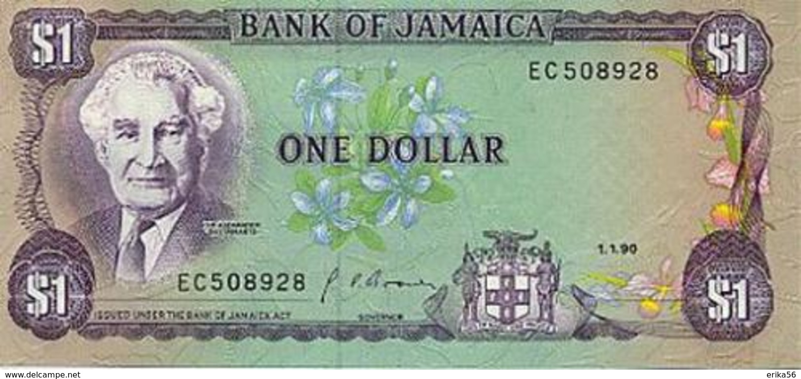 Billet JAMAIQUE  1 DOLLAR - Jamaique