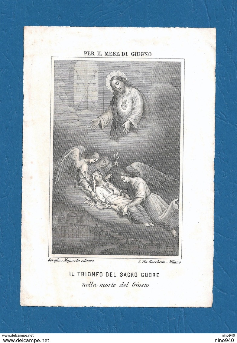 Incisione:IL TRIONFO DEL SACRO CUORE NELLA MORTE DEL GIUSTO  -   E - PR - Mm. 88 X 130 - Religion & Esotérisme