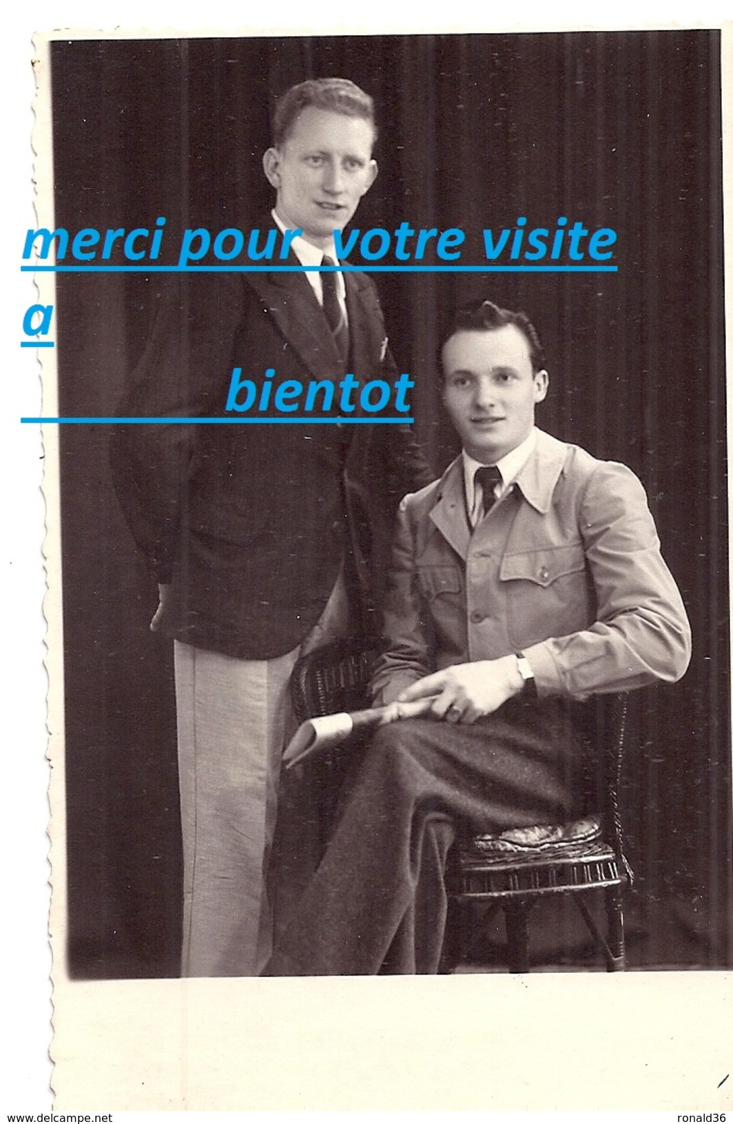 Cpp Portrait VINCON De Levroux Et Un Ami Du 5è Régiment De Tirailleurs Algériens - Genealogie