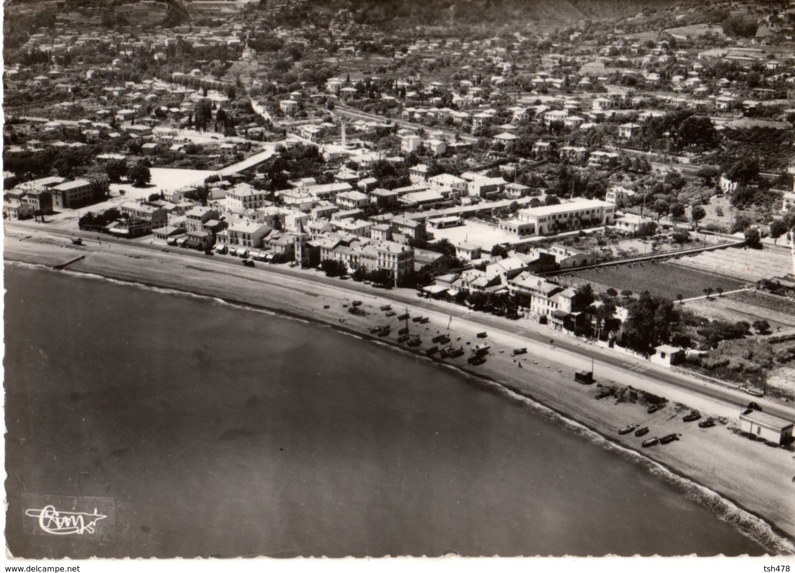 06----RARE---CAGNES SUR MER---vue Aérienne Sur La Plage De Cros De Cagnes--voir 2 Scans - Cagnes-sur-Mer