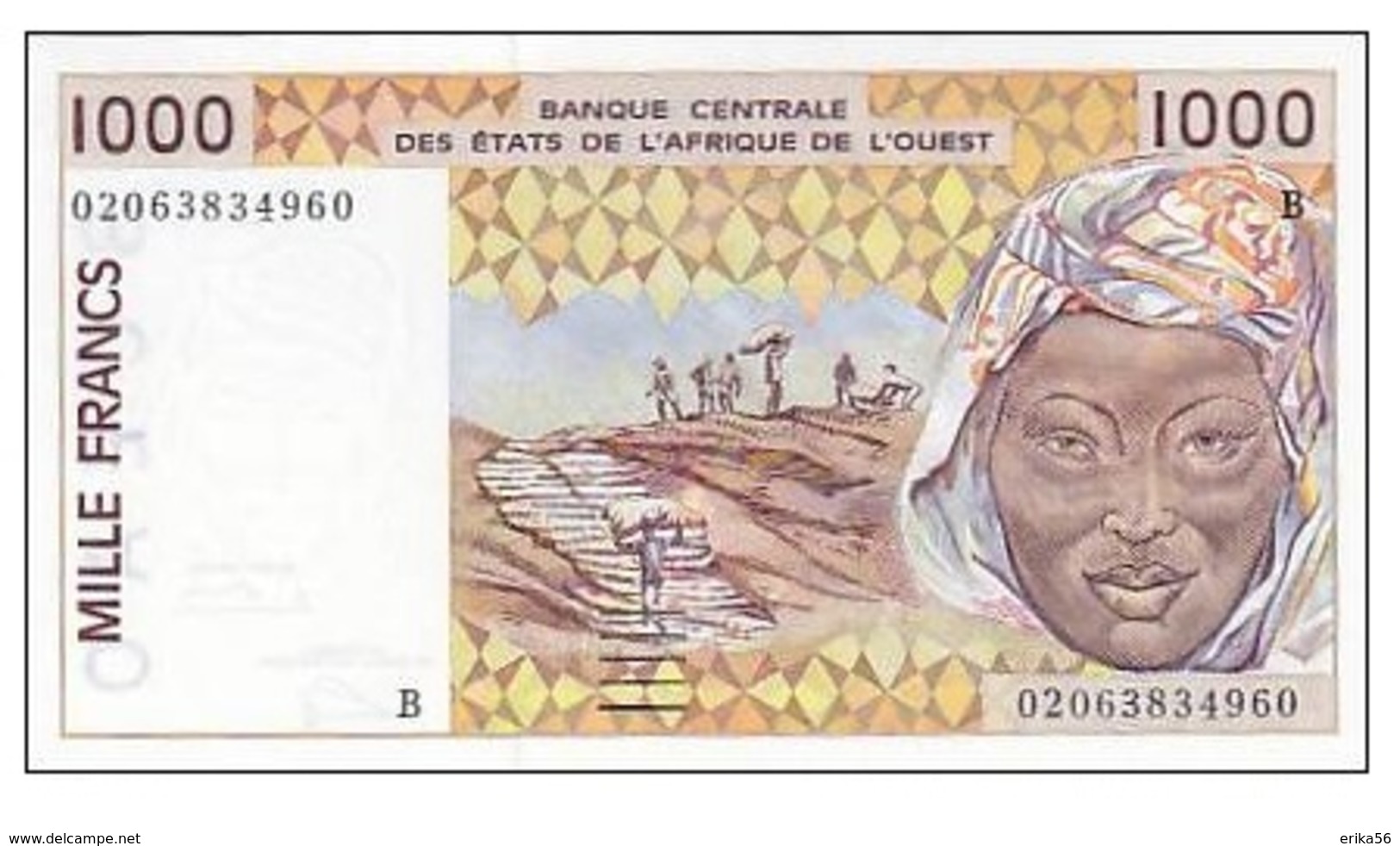 BILLET BENIN  1000 FRANCS - Bénin