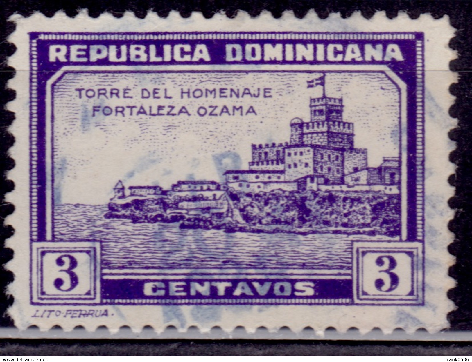 Dominican Republic, 1932, Tower Of Homage, 3c, Scott# 279, Used - Repubblica Domenicana