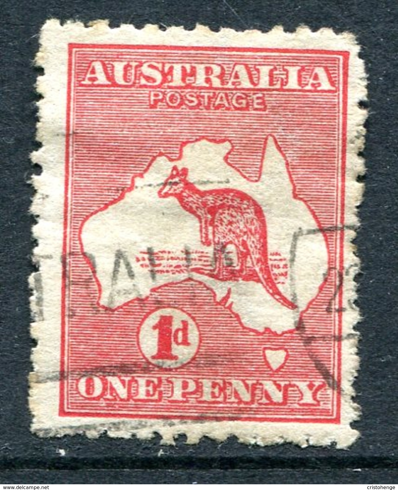 Australia 1913-14 Roos (1st Wmk.) - 1d Red - Die IIa - Used (SG 2e) - Usados