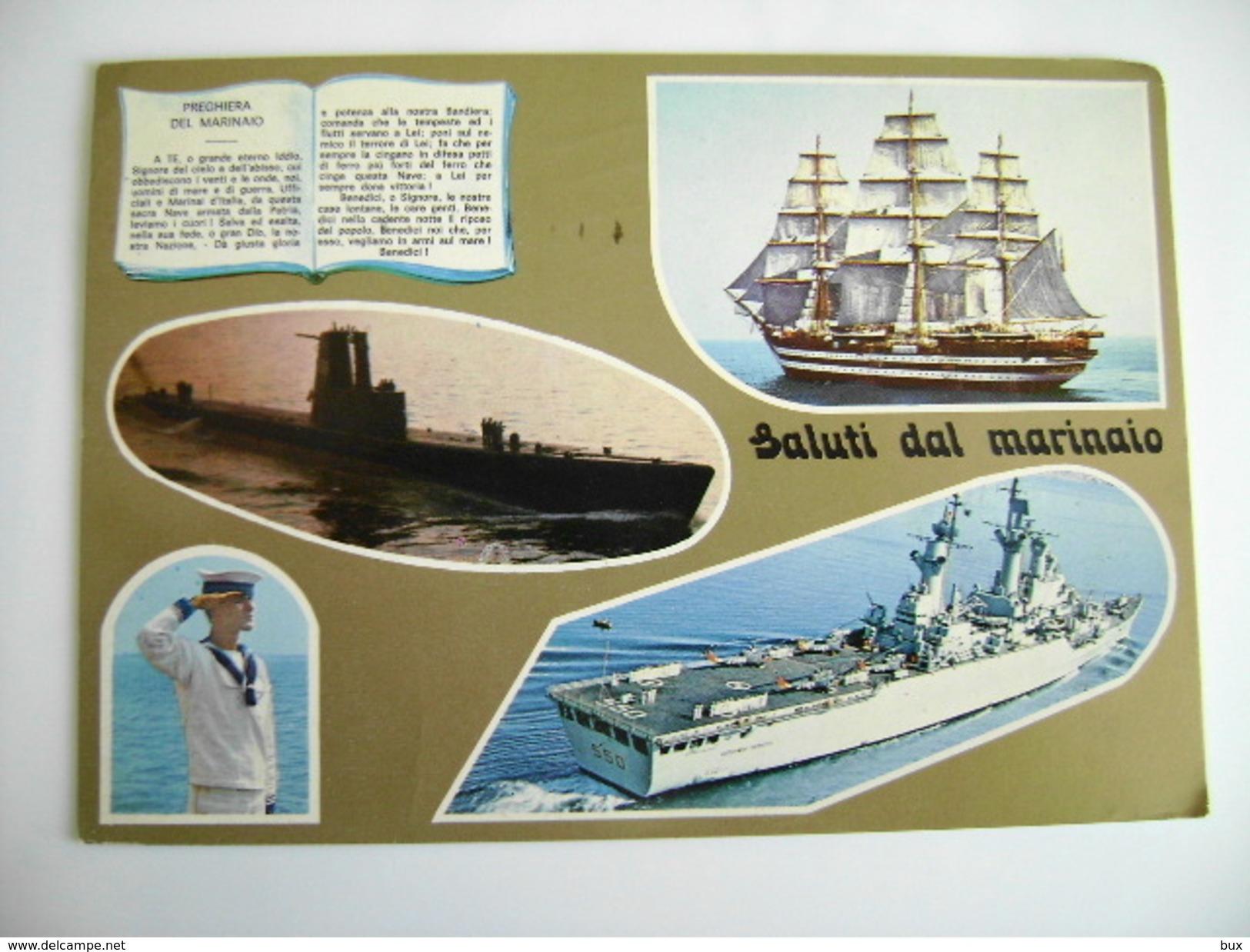 NAVE  VESPUCCI  VELIERO     TARANTO    MARINA  MILITARE  WARSHIP  Submarine  SOTTOMARINO   VIAGGIATA COME DA FOTO - Guerra