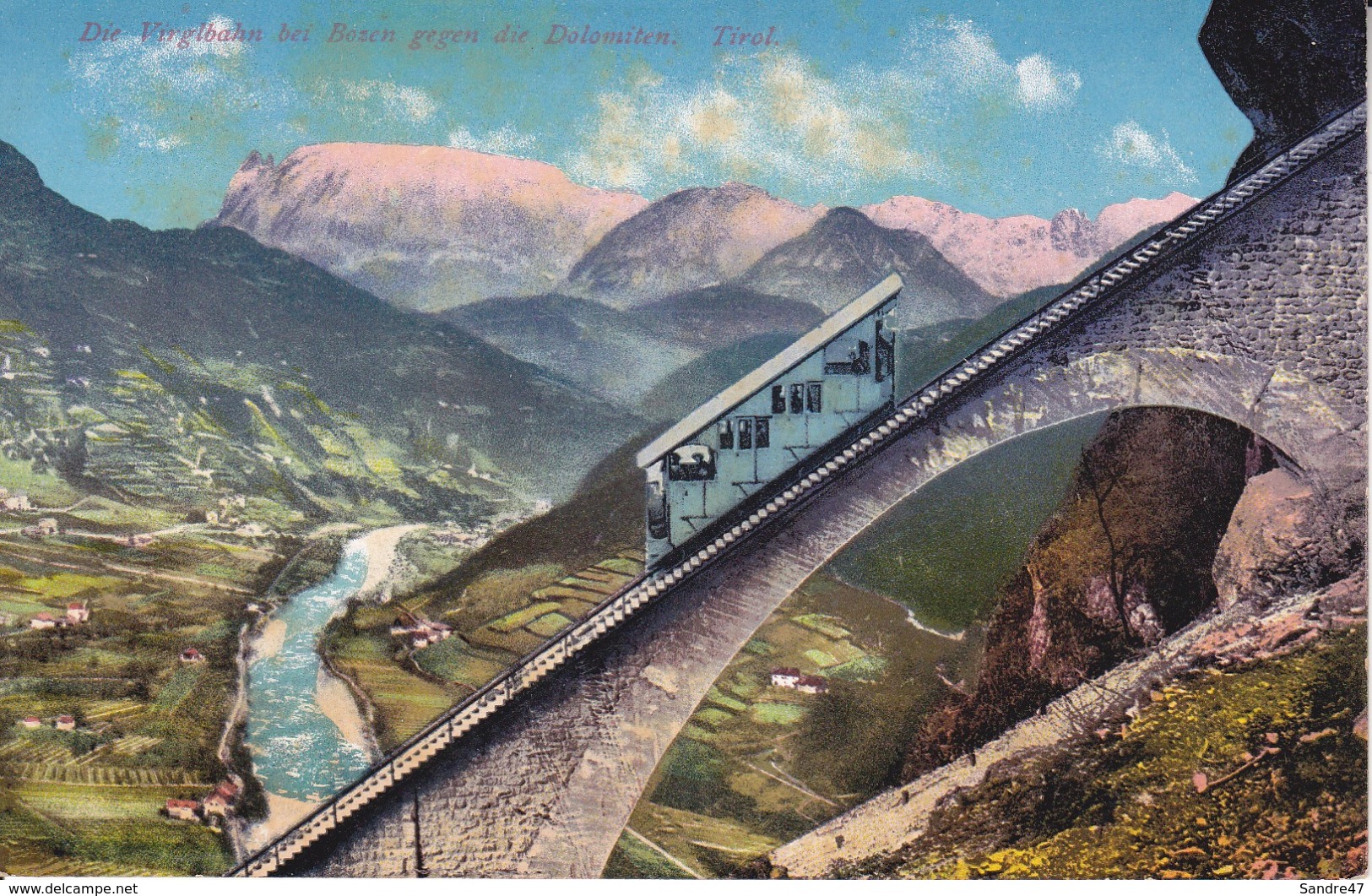 CPA  BOLZANO (Italie).  Funiculaire Virglbahn, Dolomites. ...E931A - Bolzano (Bozen)