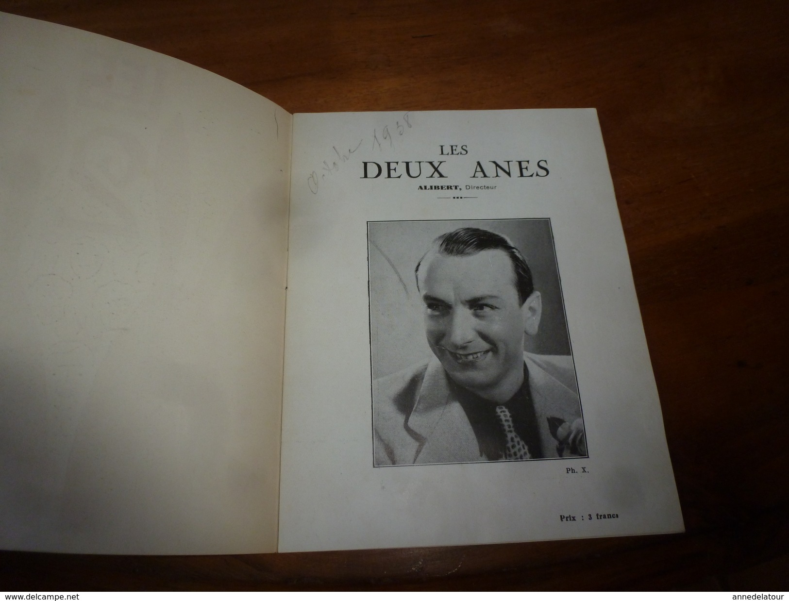 1938 Théâtre LES 2 ÂNES  Les Chansonniers,avec Pierre Dac,Mlle Fusier-Gir,Jean Granier,M. Mauricet,J.J. Vital,René Dorin - Programmes