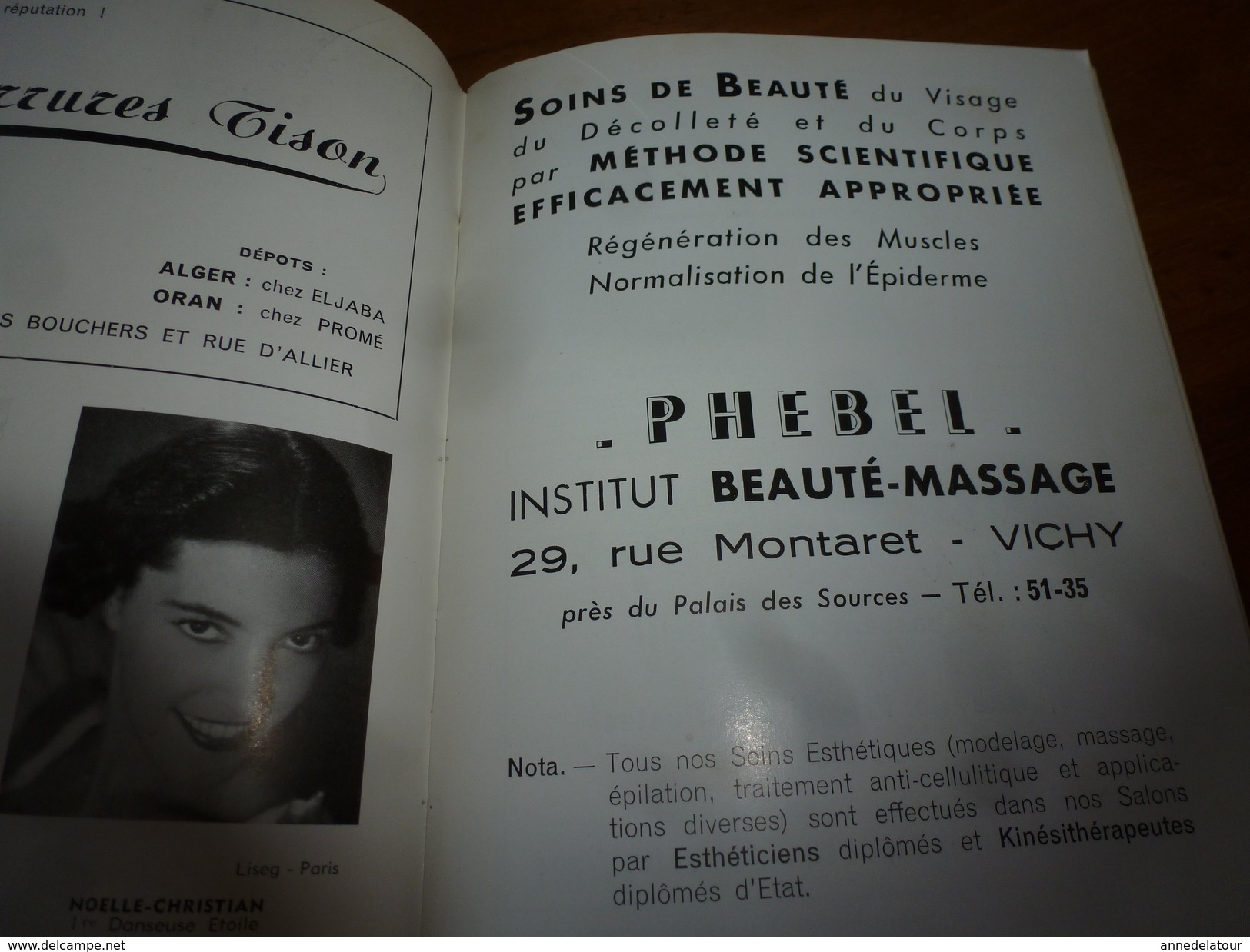 1954  CASINO de VICHY avec Pierre Nougaro,Huguette Rivière,Rol. April,etc.Gala chorégraphique UNE NUIT SUR LE MT CHAUVE