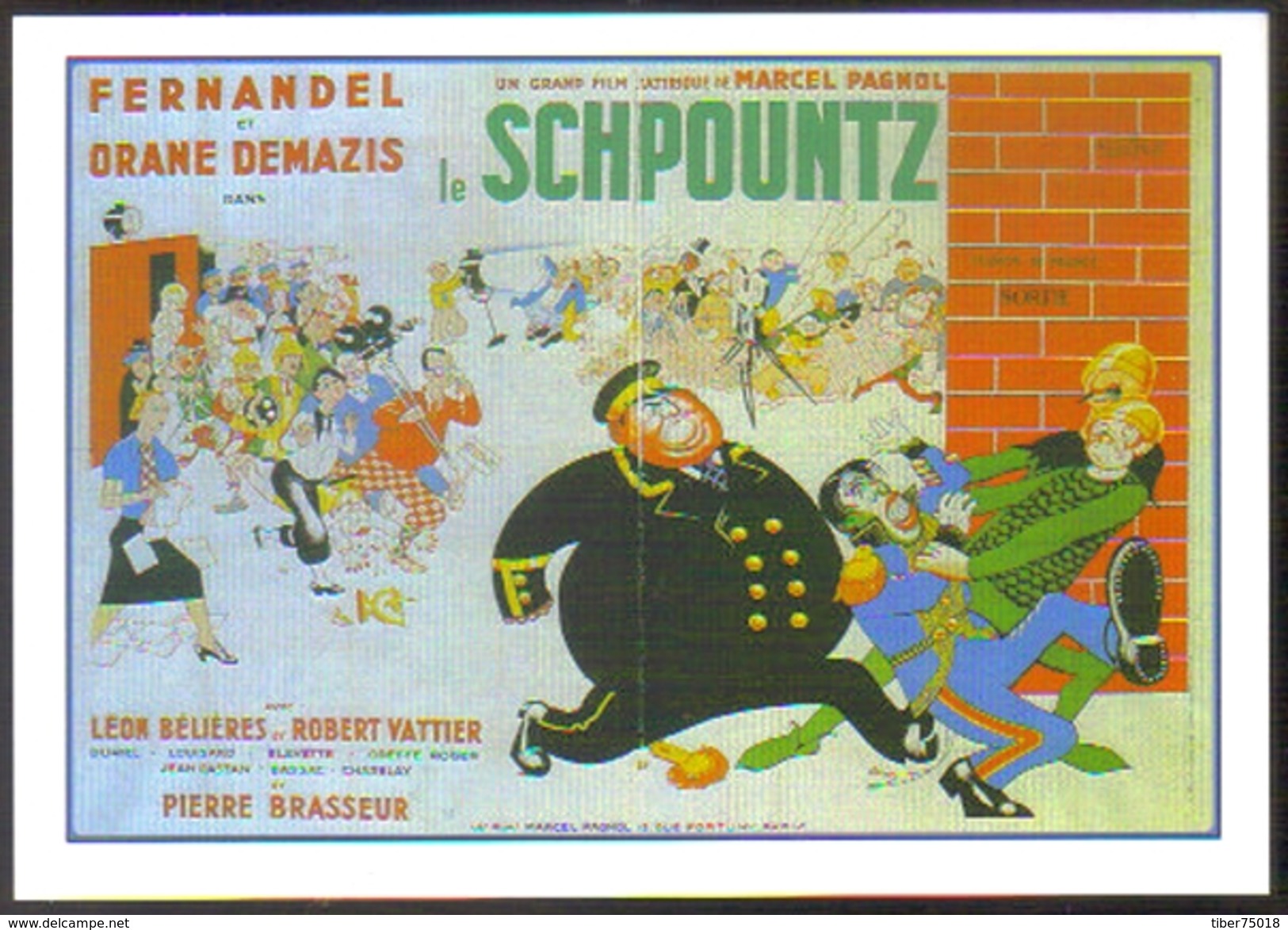 Carte Postale : Illustration Dubout (cinéma Affiche Film) Le Schpountz (Fernandel - Marcel Pagnol) - Affiches Sur Carte