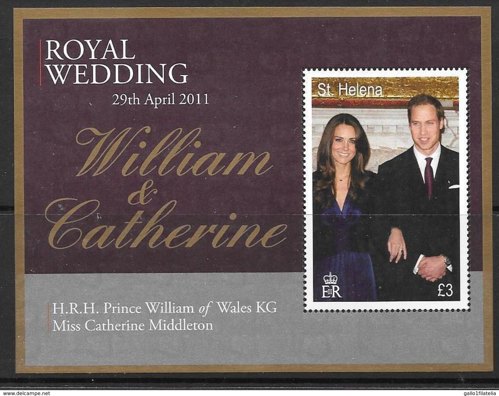 2011 - WILLIAM & CATHERINE - NOZZE REALI / ROYAL WEDDING - EMISSIONE CONGIUNTA / JOINT ISSUE. MNH