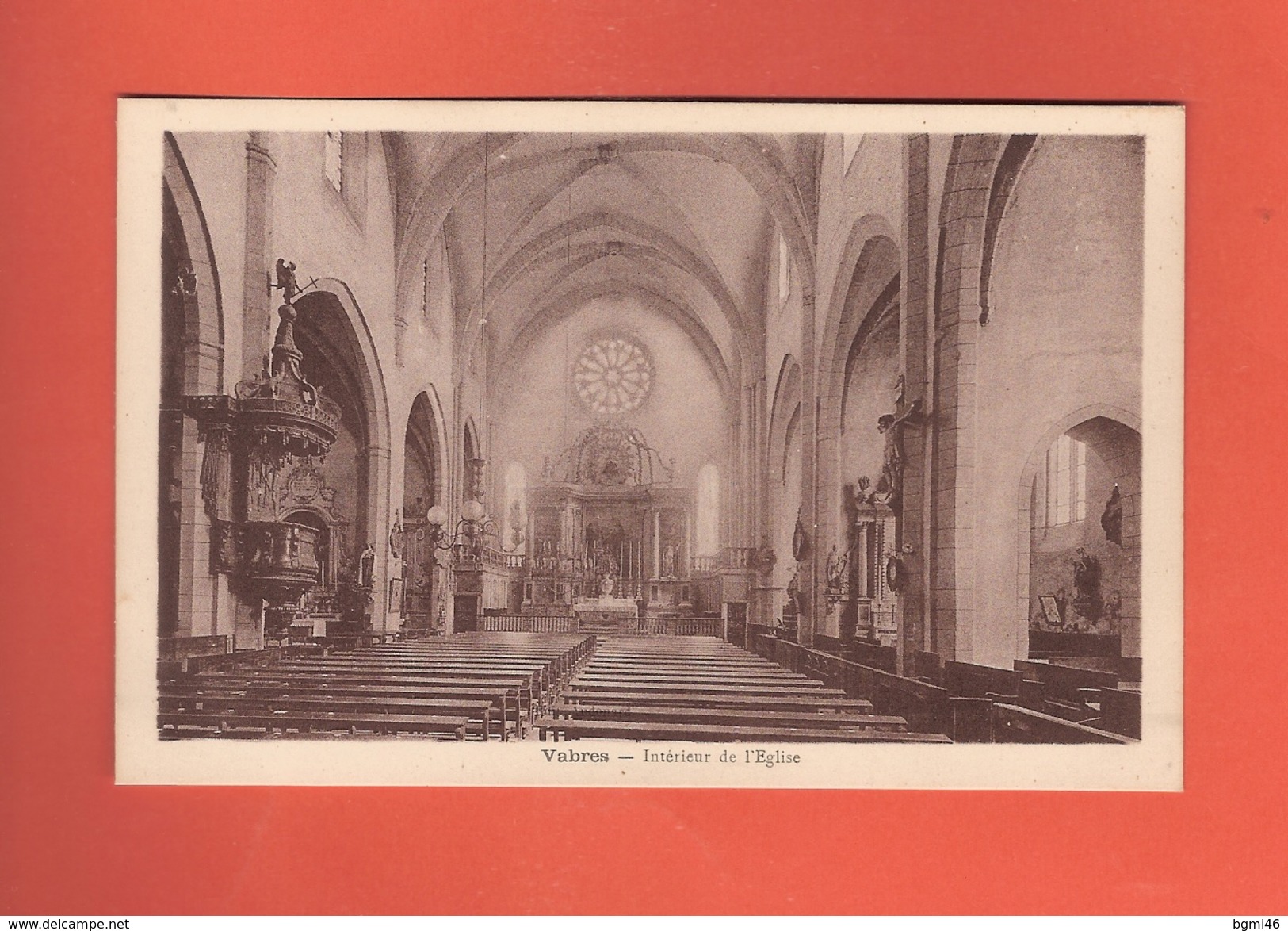 * CPA..dépt 12..VABRES :  Intérieur De L' Eglise  : Voir 2 Scans - Vabres