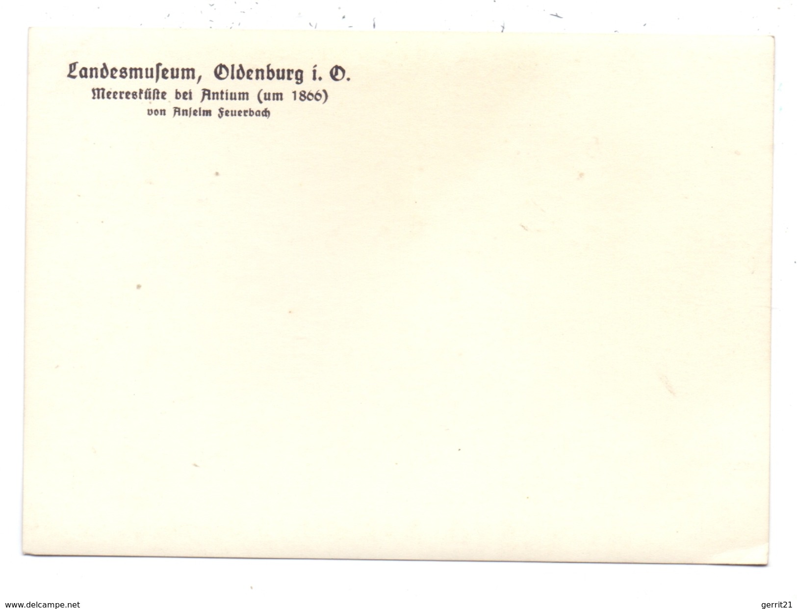 I 00042 ANTIUM, Künstler-Karte Anselm Feuerbach - Altri & Non Classificati