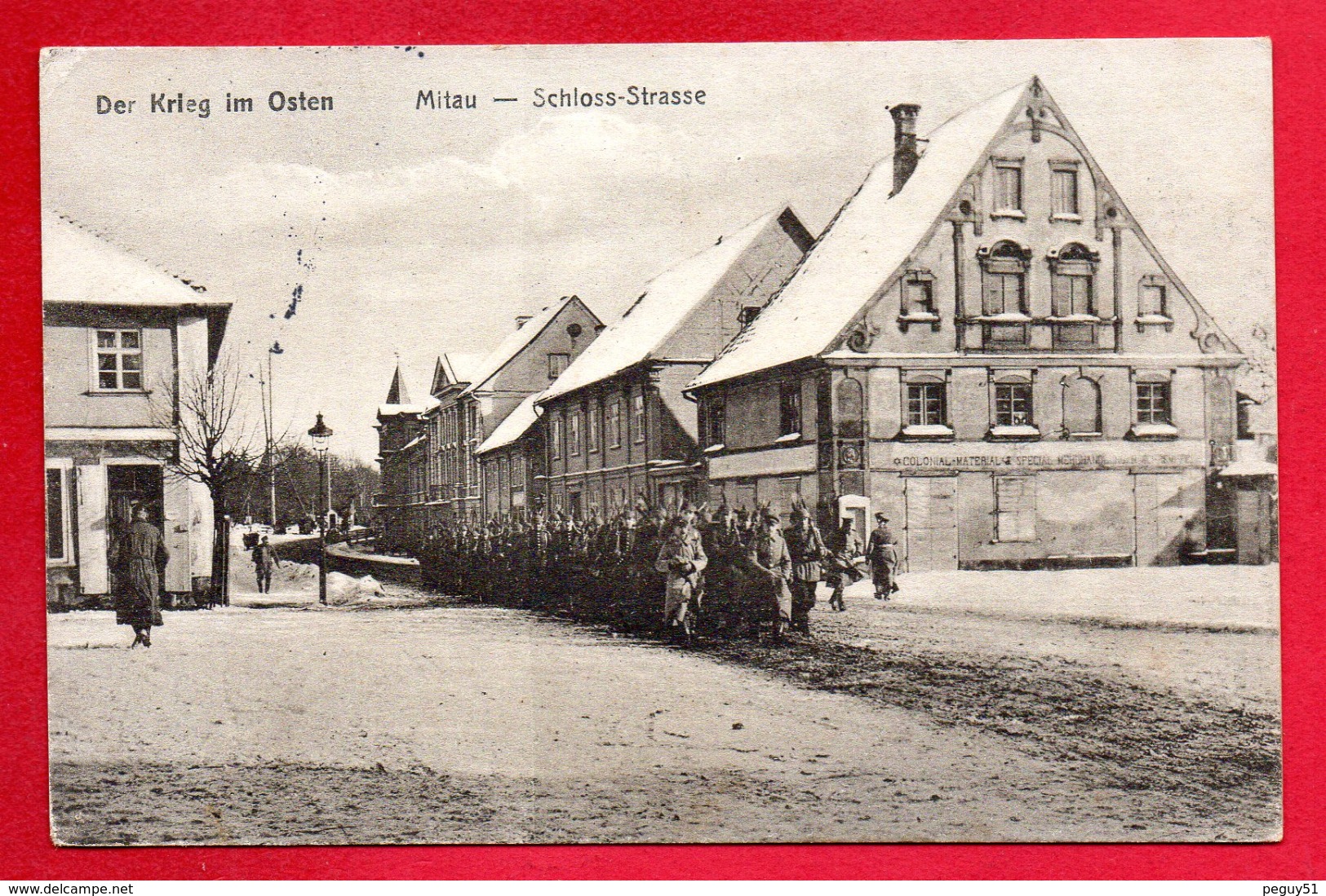 Lettonie. Der Krieg Im Osten. Mitau (Jelgava) Schloss Strasse. Feldpoststation Nr 214. 1916 - Latvia