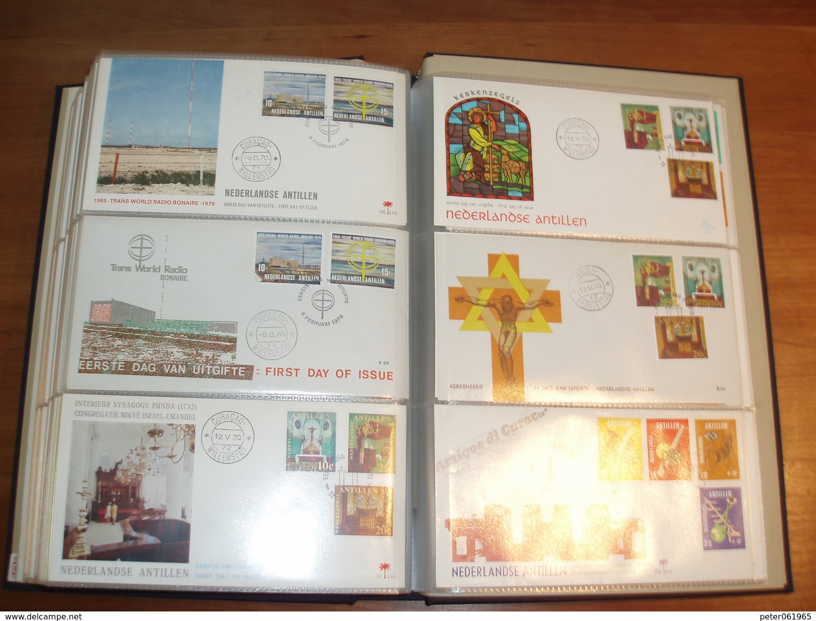 2 Nette DAVO FDC albums met 415 FDC's Nederland, Nederlandse Antillen en Suriname