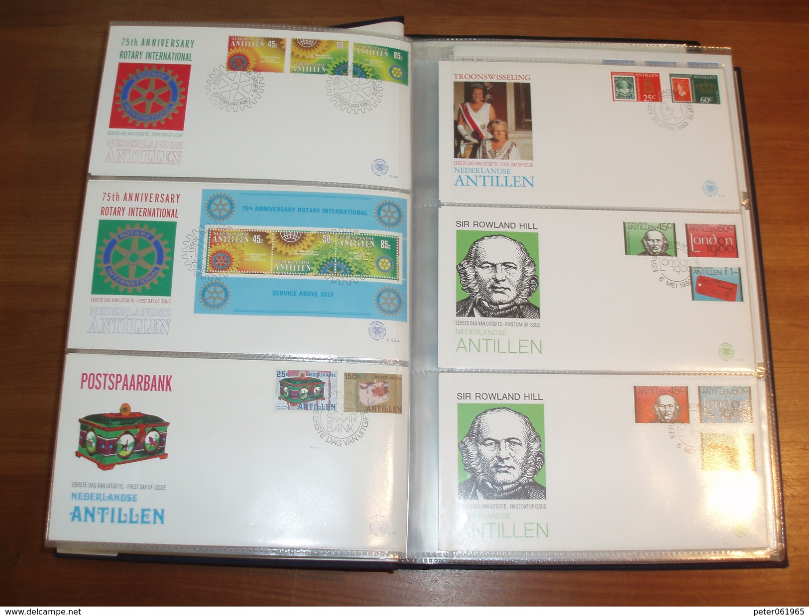 2 Nette DAVO FDC albums met 415 FDC's Nederland, Nederlandse Antillen en Suriname