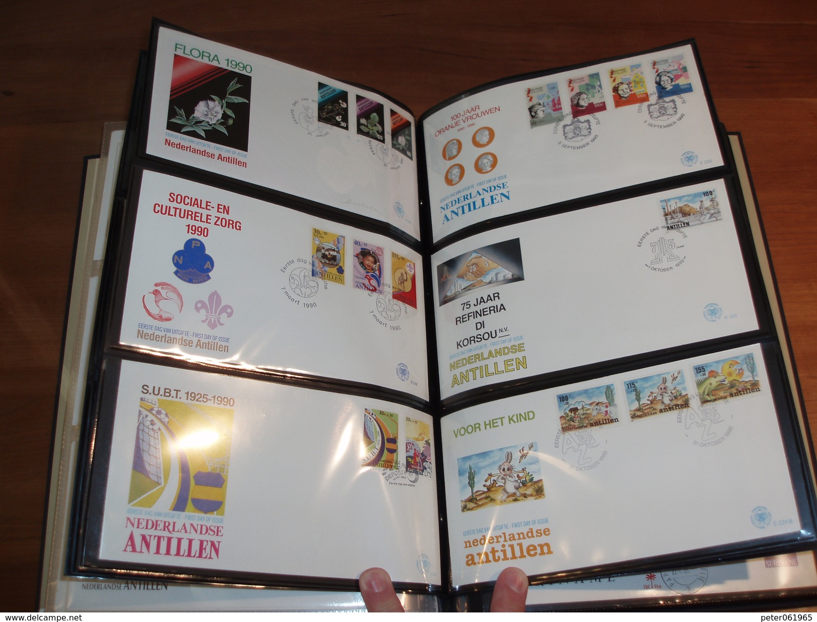 2 Nette DAVO FDC albums met 415 FDC's Nederland, Nederlandse Antillen en Suriname