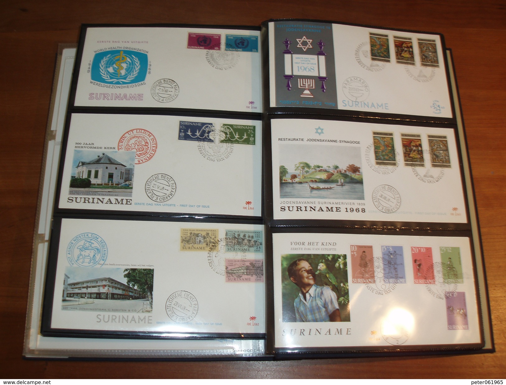 2 Nette DAVO FDC albums met 415 FDC's Nederland, Nederlandse Antillen en Suriname