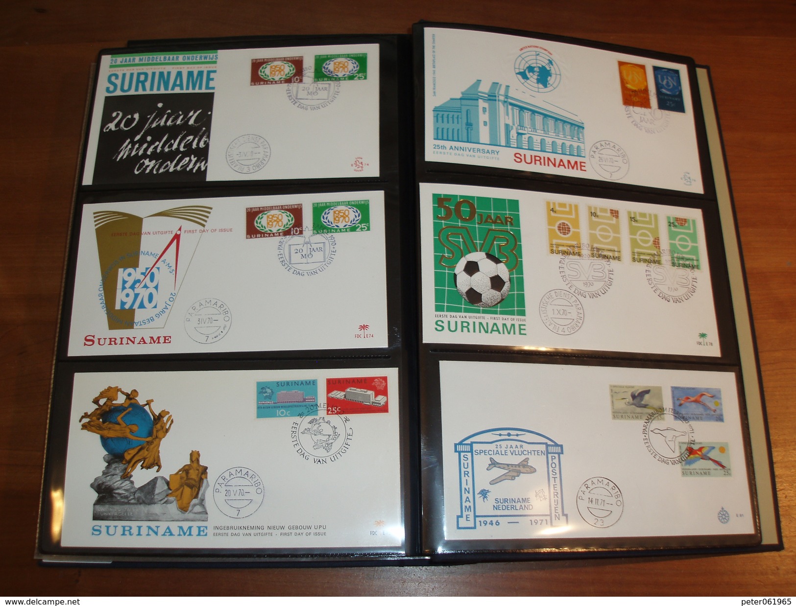 2 Nette DAVO FDC albums met 415 FDC's Nederland, Nederlandse Antillen en Suriname