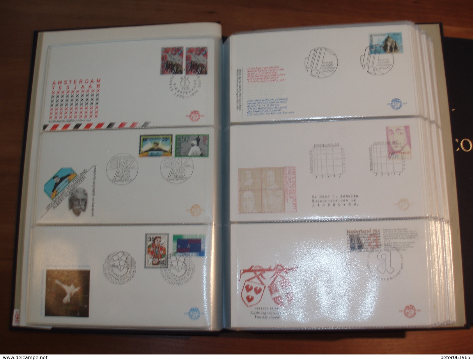 2 Nette DAVO FDC albums met 415 FDC's Nederland, Nederlandse Antillen en Suriname