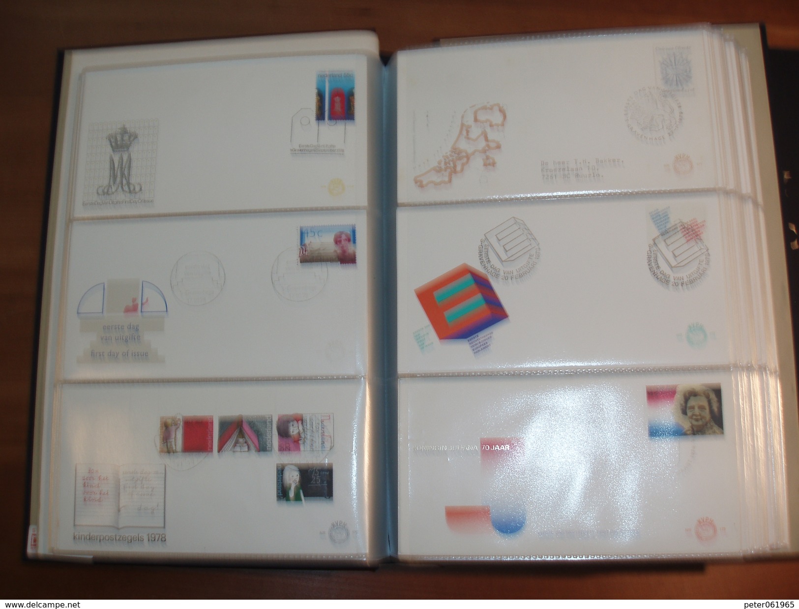 2 Nette DAVO FDC albums met 415 FDC's Nederland, Nederlandse Antillen en Suriname