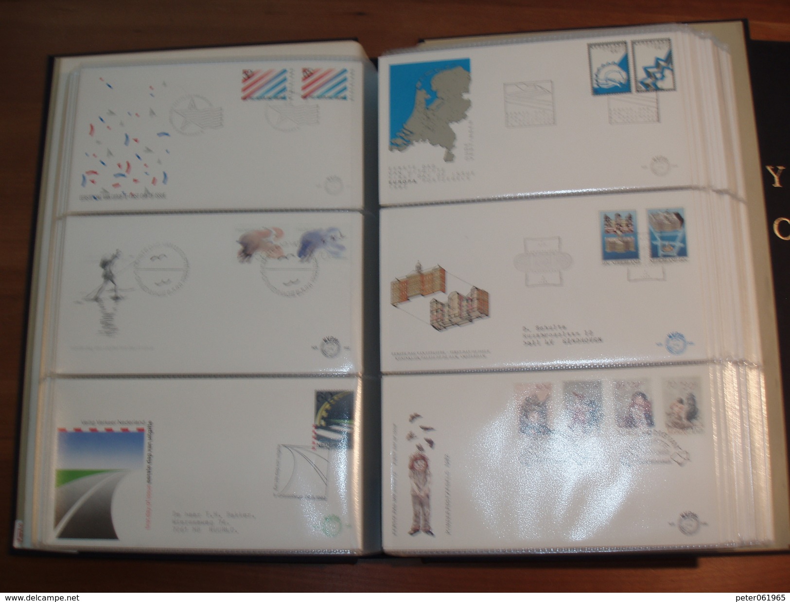 2 Nette DAVO FDC albums met 415 FDC's Nederland, Nederlandse Antillen en Suriname