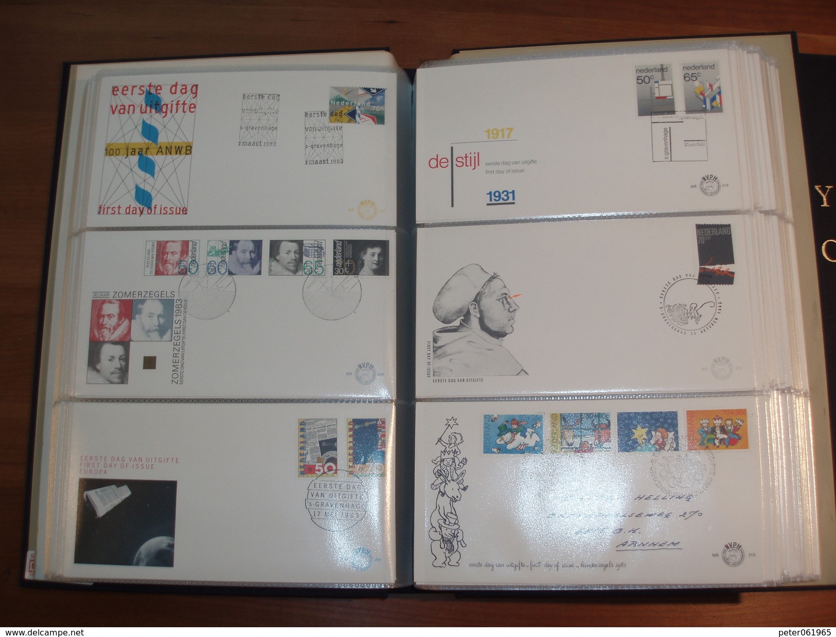 2 Nette DAVO FDC albums met 415 FDC's Nederland, Nederlandse Antillen en Suriname