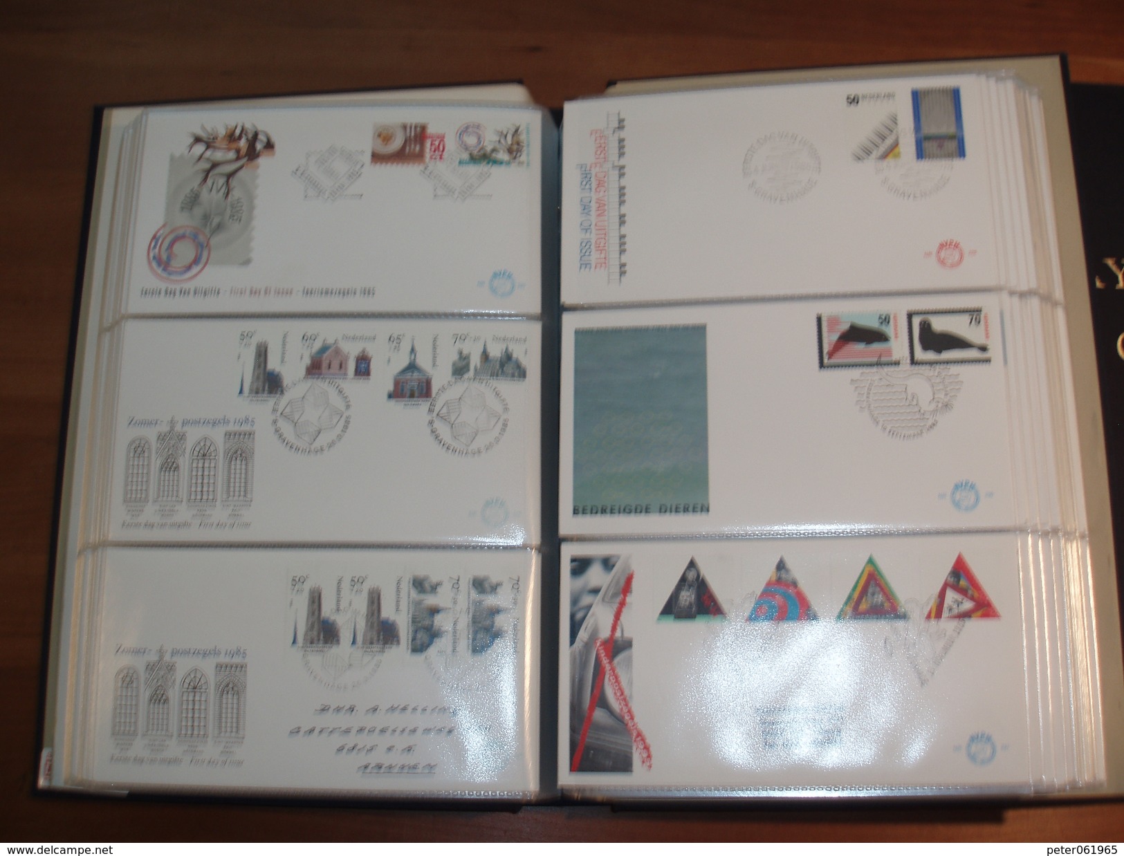 2 Nette DAVO FDC albums met 415 FDC's Nederland, Nederlandse Antillen en Suriname