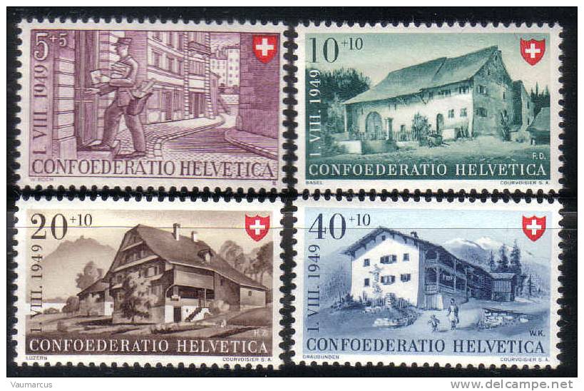 1949 PRO PATRIA Zu 42-45 / Mi 525-528 ** / MNH Série Complète - Ongebruikt