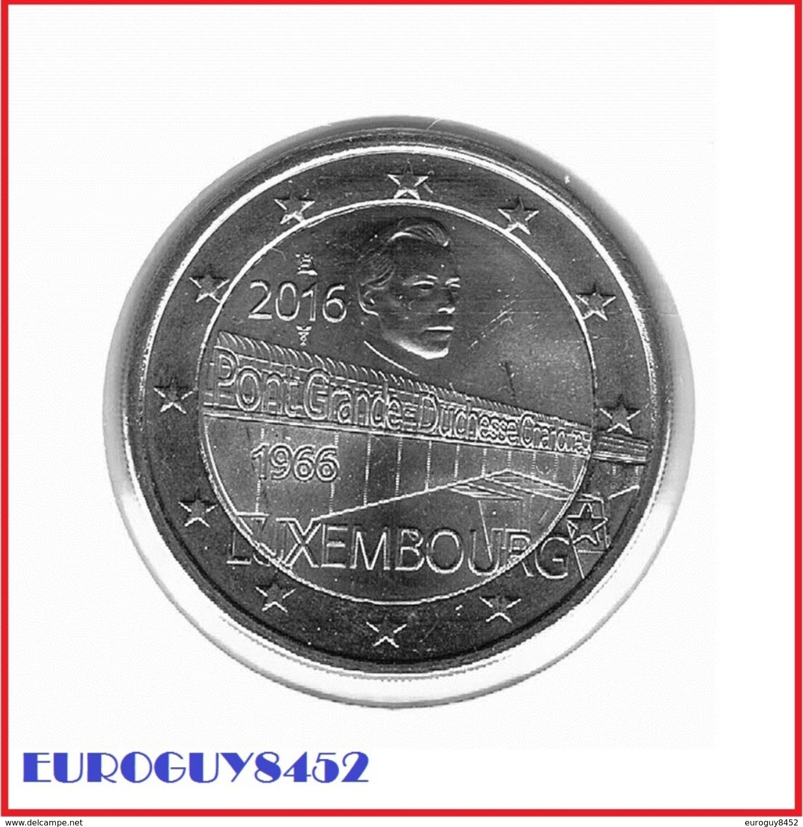 LUXEMBURG - 2 € COM. 2016 UNC - 50 JAAR CHARLOTTEBRUG - Luxemburg