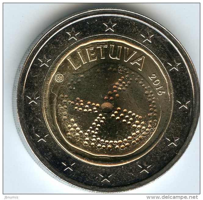 Lituanie Lithuania 2 Euro 2016 Baltic Culture Culture Balte UNC - Lituanie