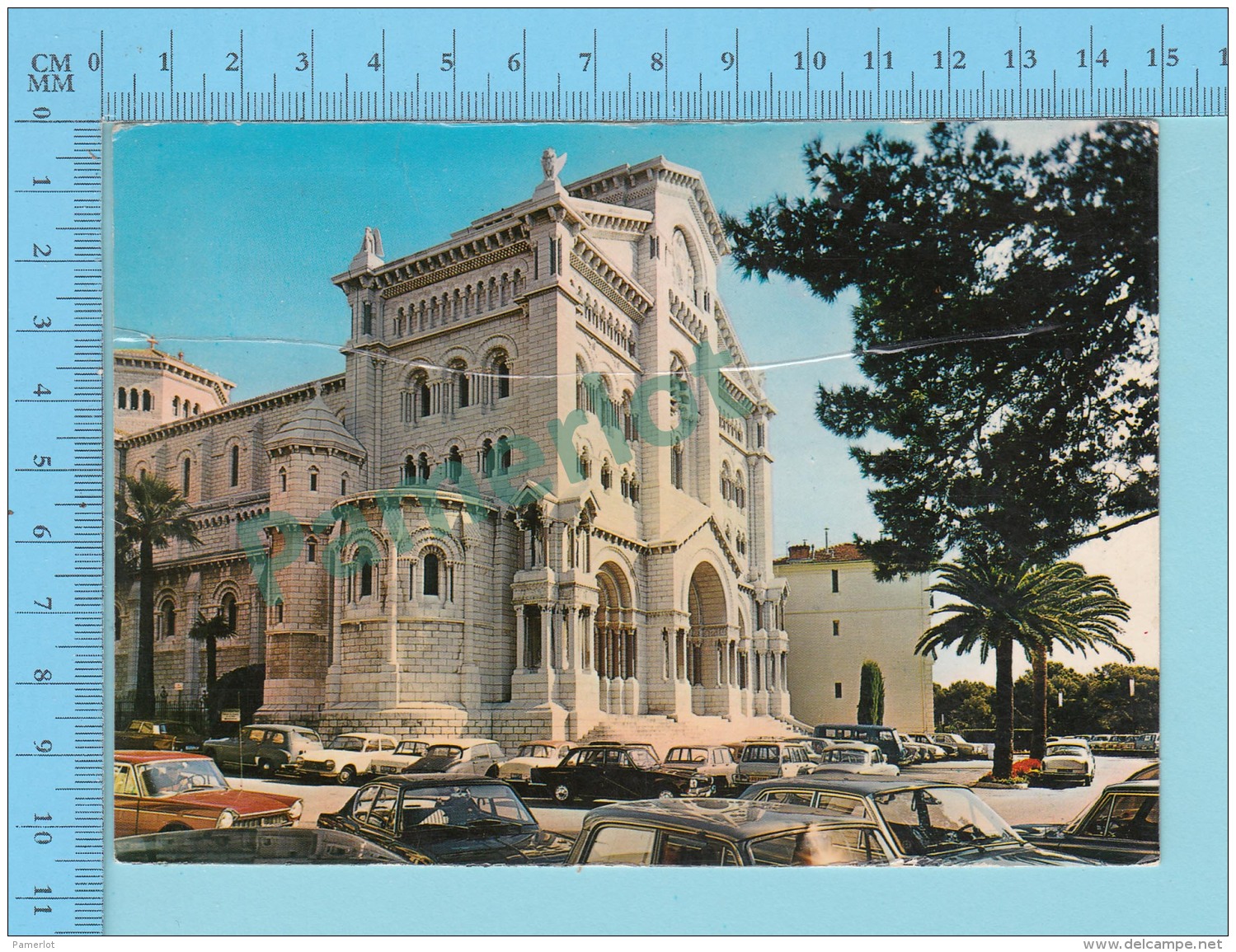 Monaco , La Cathédrale, Vieille Auto, Old Car - 2 Scans - Saint Nicholas Cathedral