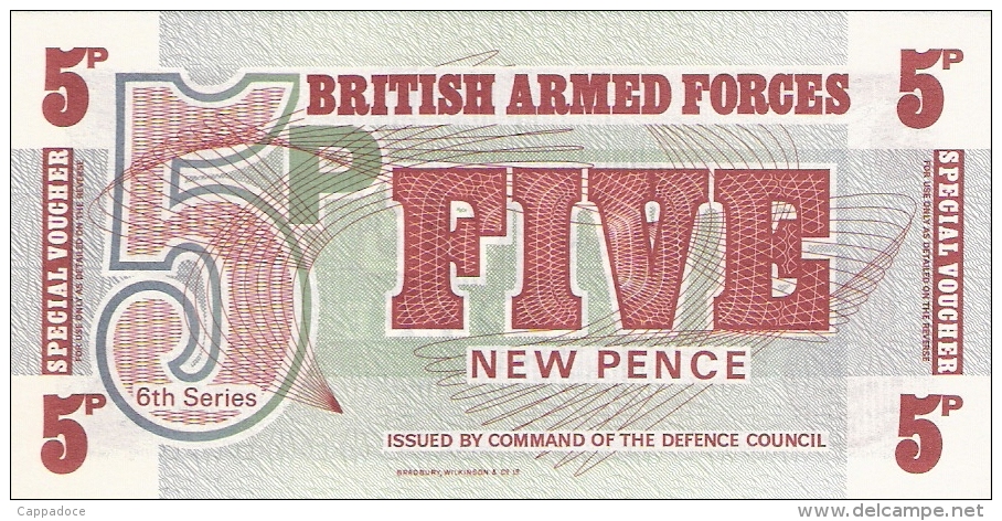 GRANDE-BRETAGNE   5 New Pence   ND (1972)   P. M 47   UNC - Forze Armate Britanniche & Docuementi Speciali